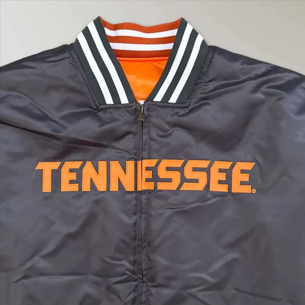NWT Tennessee Volunteers Reversible Satin Full-Zip Jacket Orange/Gray Size 4XL